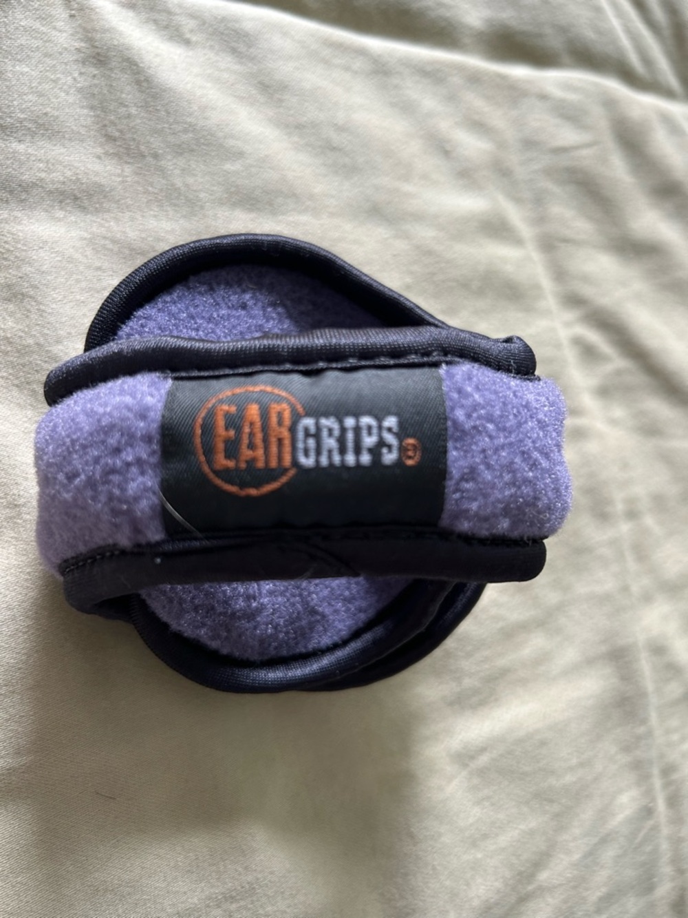 EarGrips Fuzzy Ear Warmers in Lavender and Black